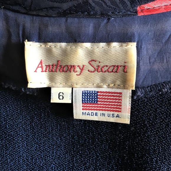 Anthony Sicari Navy Floral Top & Skirt Set - Picture 7 of 8